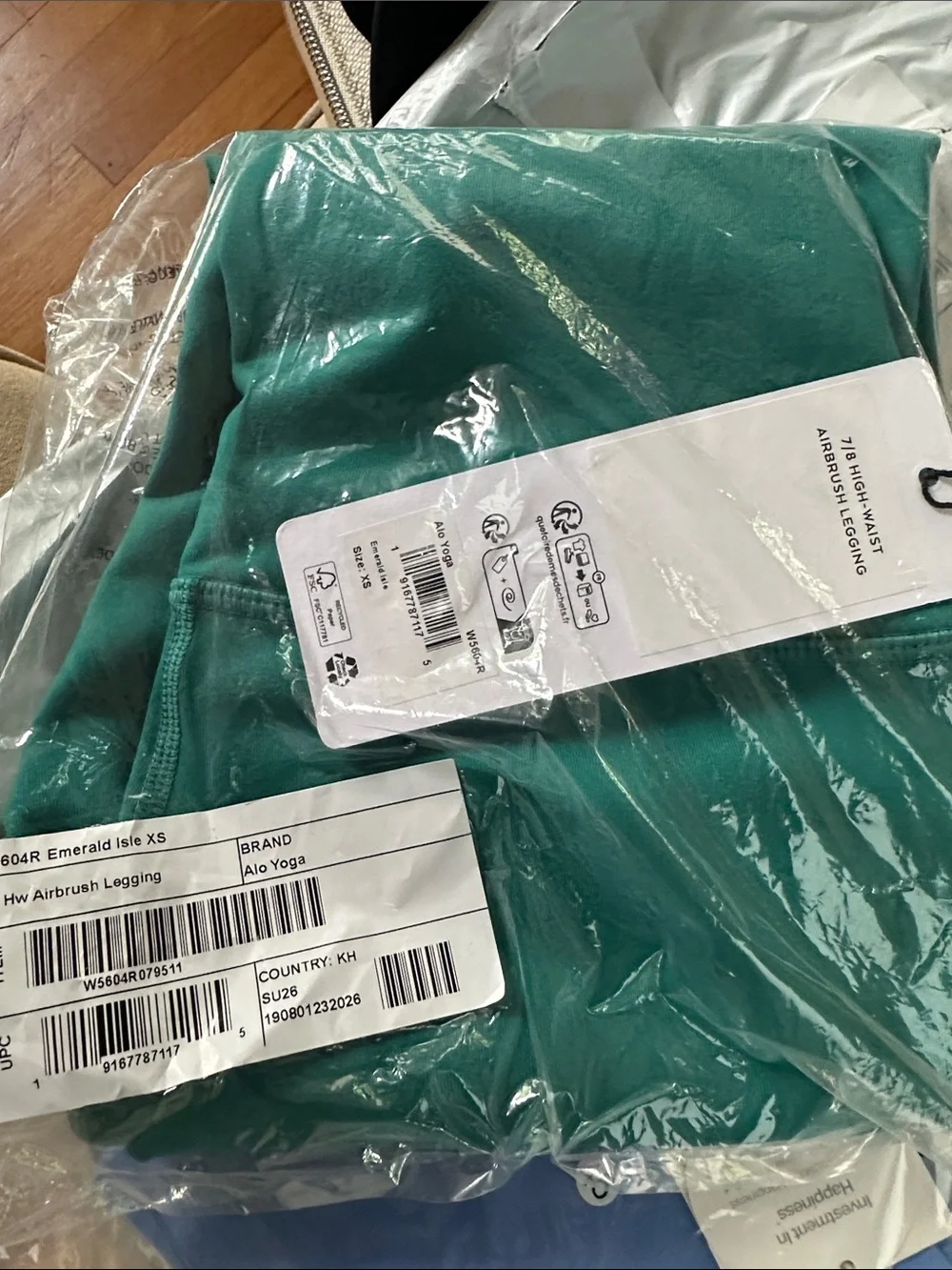 ALO Yoga Airbrush HW Air Brush 7/8 legging Size XS in Emerald Isle